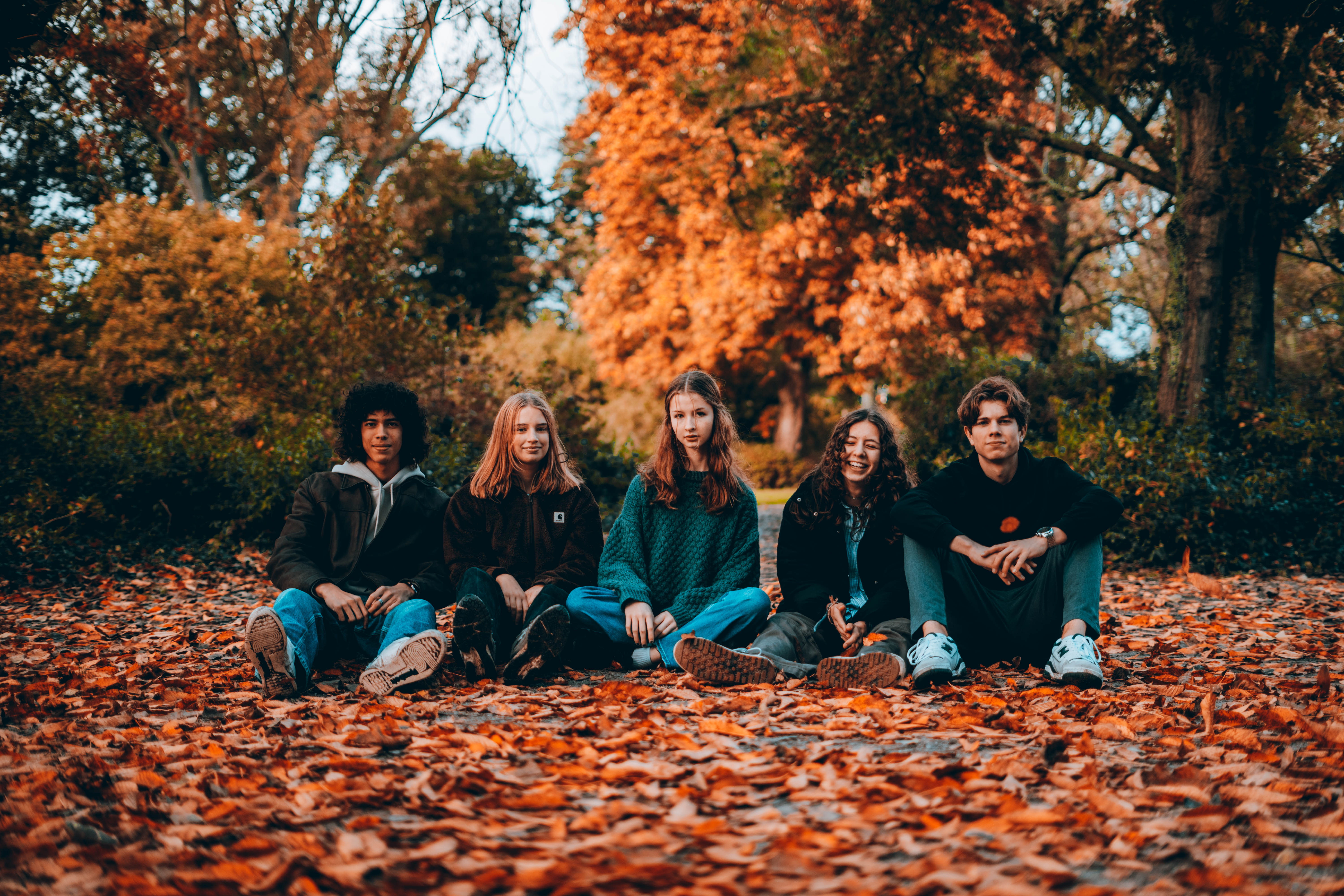 Crackling leaves band photo